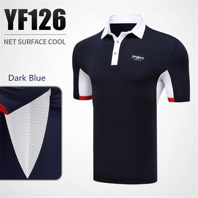Men's Short Sleeve Golf Shirt - Breathable & Quick Dry Sportswear