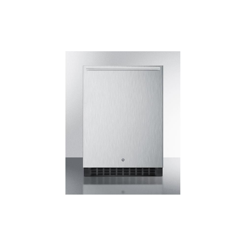Summit SPR627OSCSSHH 24 Outdoor Refrigerator with Recessed LED Lighting