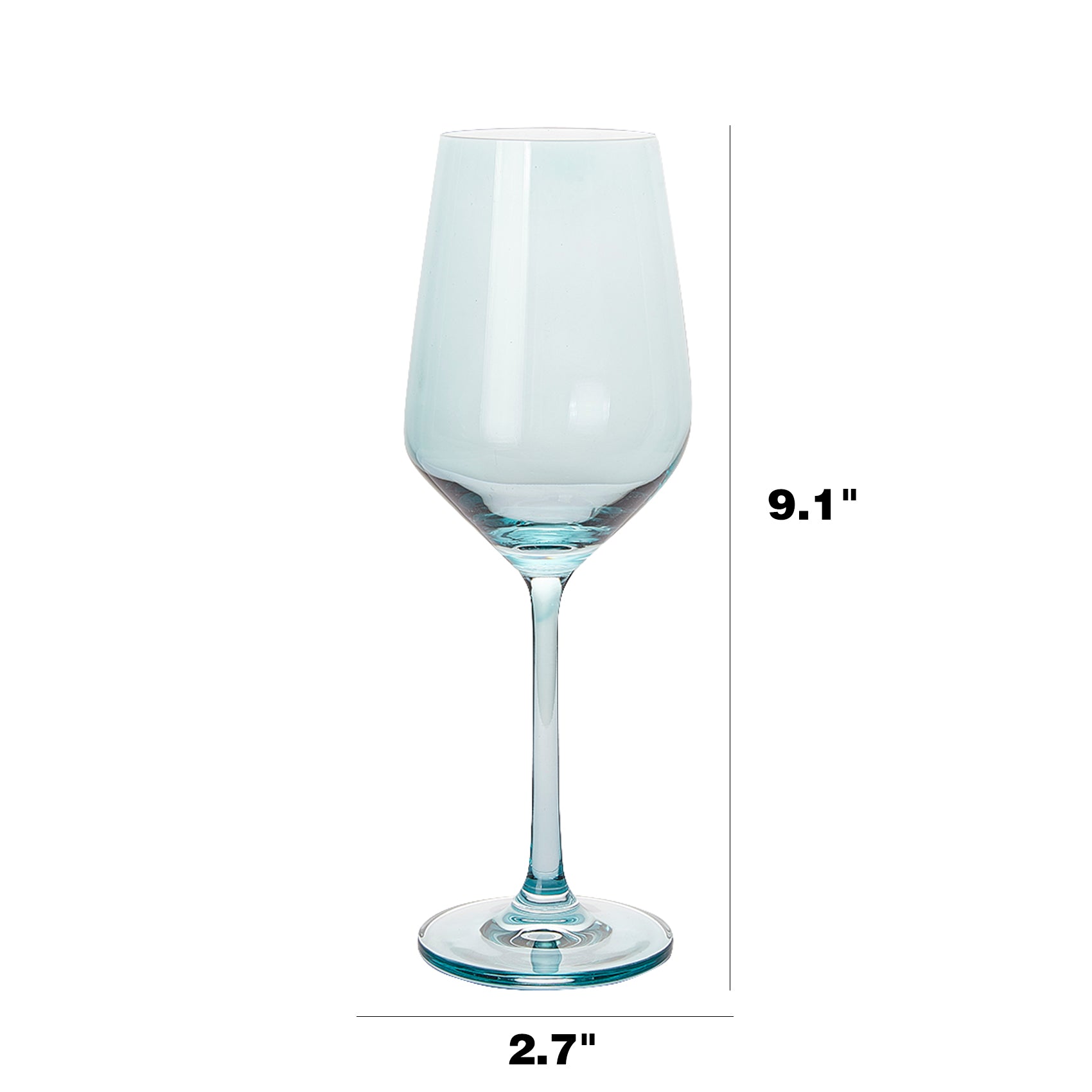 Colored Wine Glass Set of 6, Italian Style Stemmed Glasses for White & Red Wine, Water, Margarita - Perfect for Dinner Parties