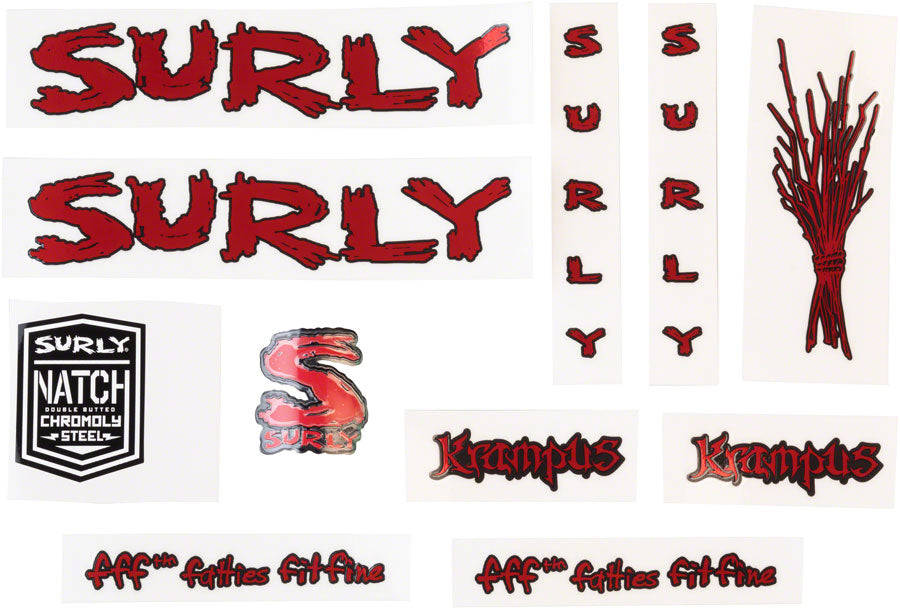 Surly Krampus Decal Set - Frame Stickers for Repair and Customization