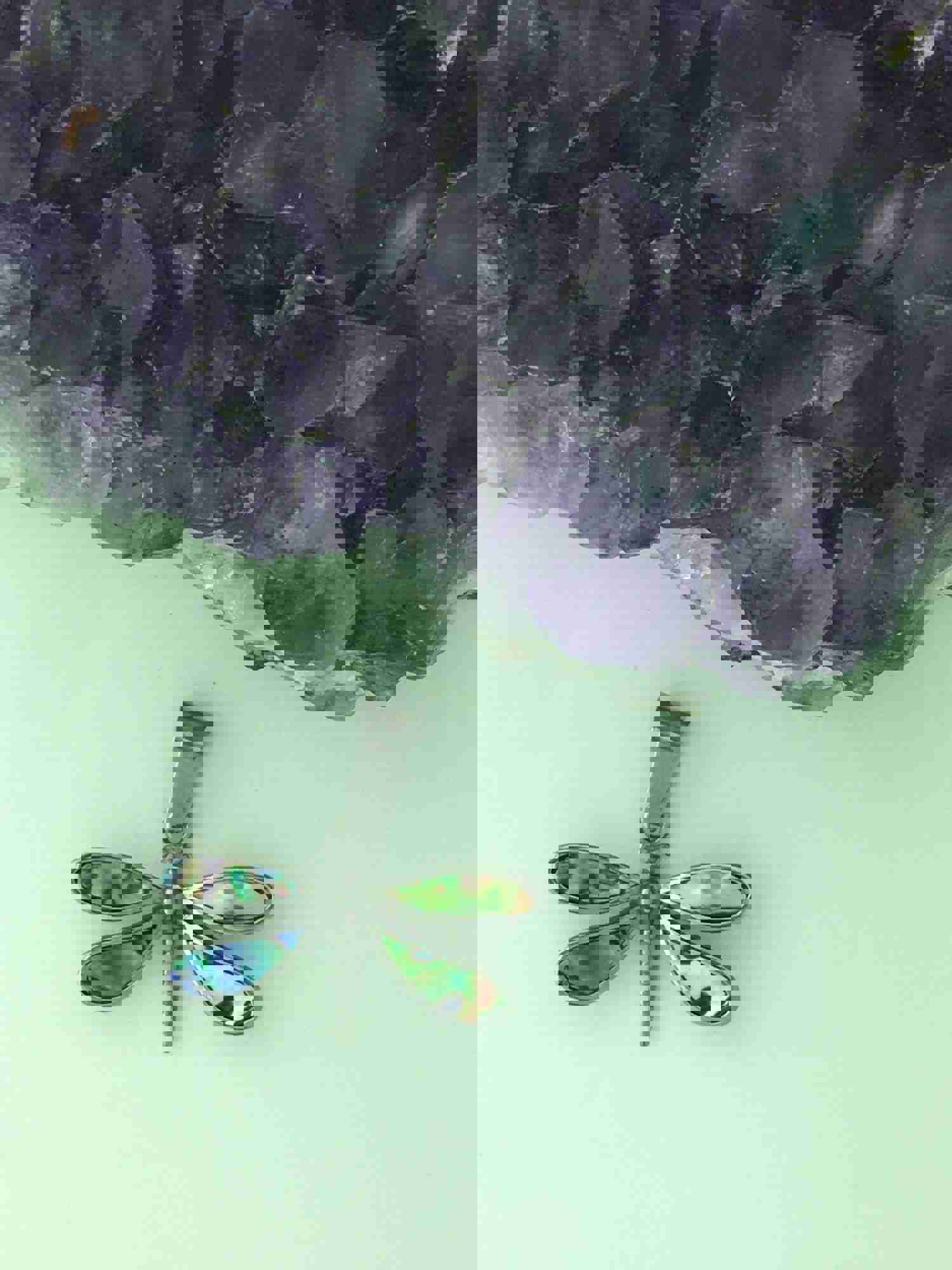 Abalone Dragonfly Pendant (S272) - Symbol of New Beginnings