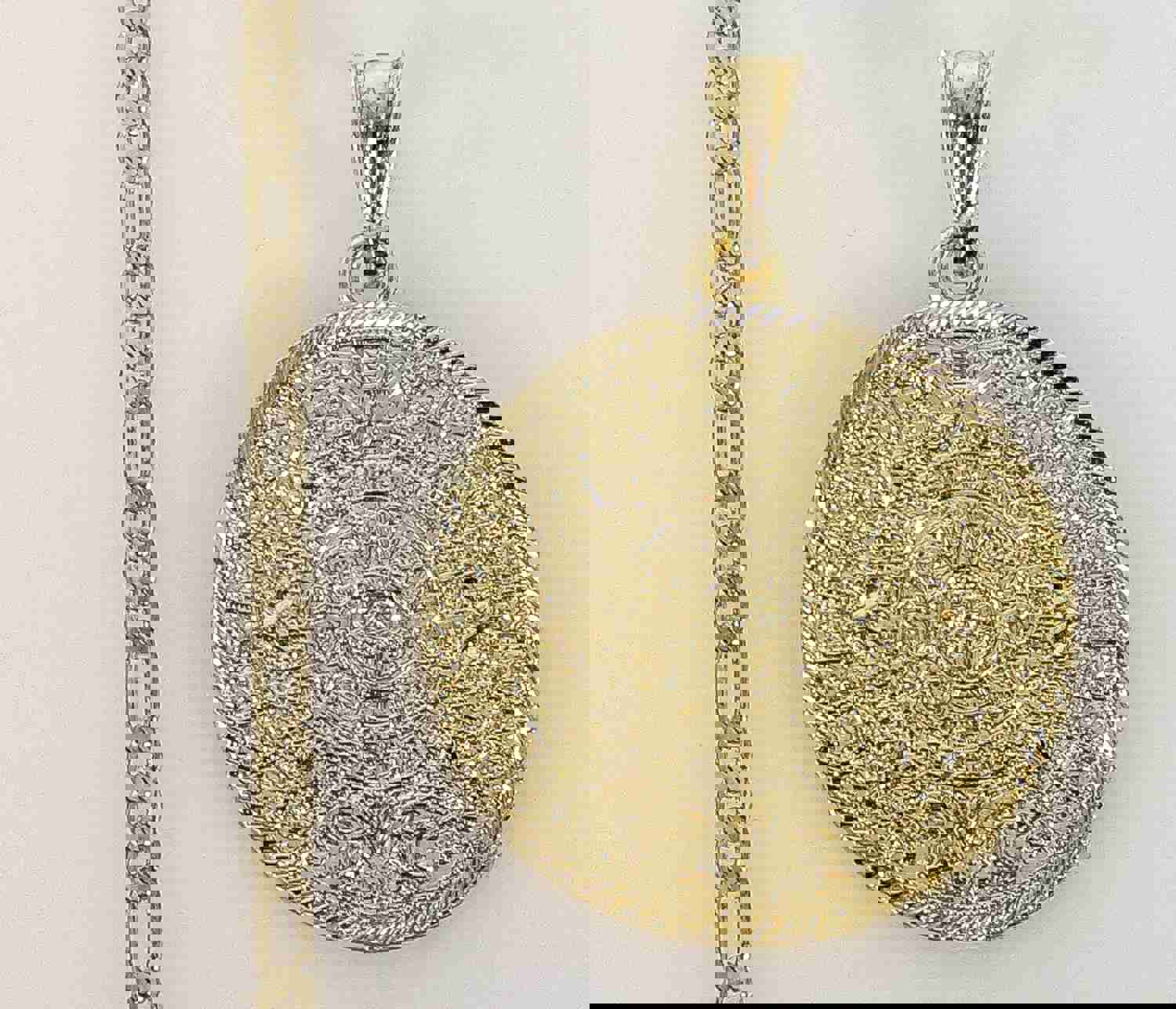 Golden-Plated Aztec Mayan Calendar Figaro Chain Necklace