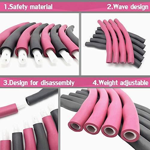 Auoxer Fitness Exercise Weighted Hoola Hoop - Detachable & Adjustable for Fat Burning Workout