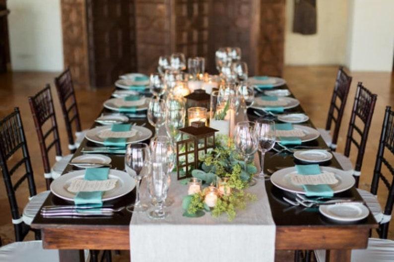 Faux Burlap Table Runner Set of 4