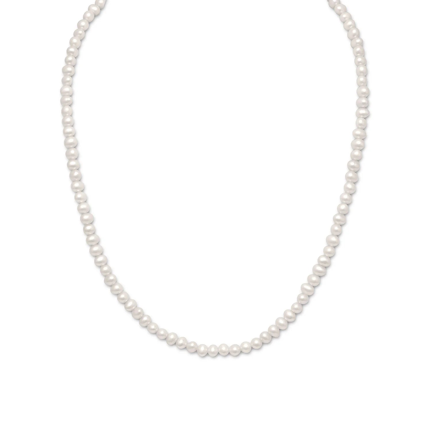 15+2 Extension White Cultured Freshwater Pearl Necklace