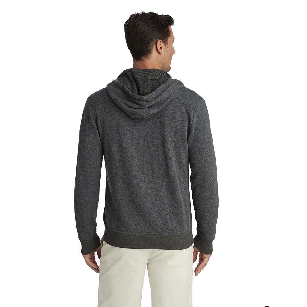 Full Zip Hoodie in Medium Heather Grey by Vineyard Vines