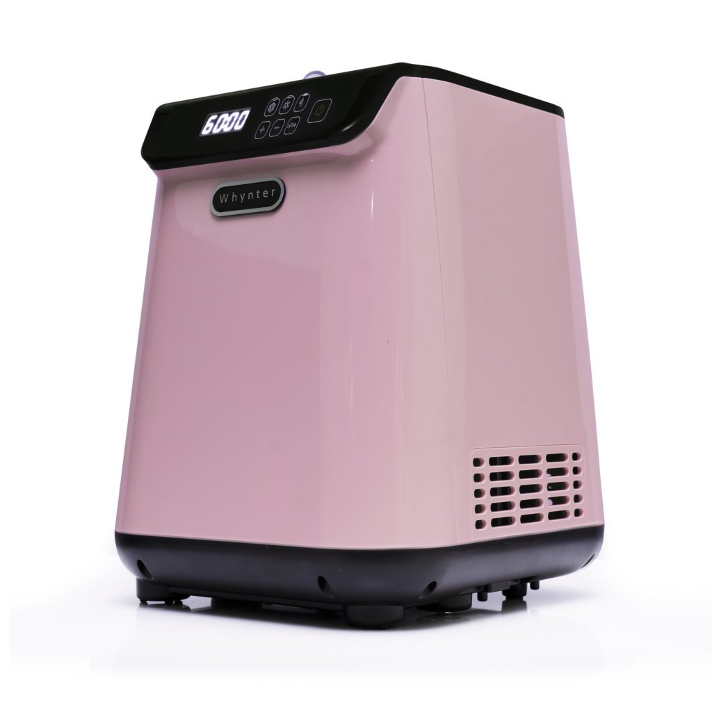 Whynter 1.28 Quart Compact Upright Automatic Ice Cream Maker with Stainless Steel Bowl - Limited Black Pink Edition