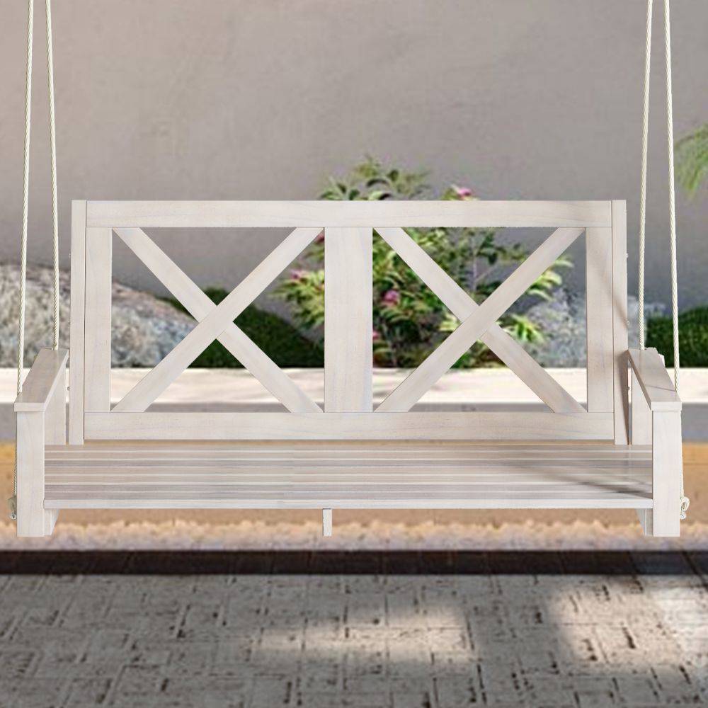 Mjkone 2/3 Seater Outdoor Porch Wood Swing Chair