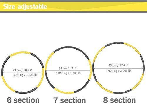 Auoxer Fitness Exercise Weighted Hoola Hoop - Detachable & Adjustable for Fat Burning Workout