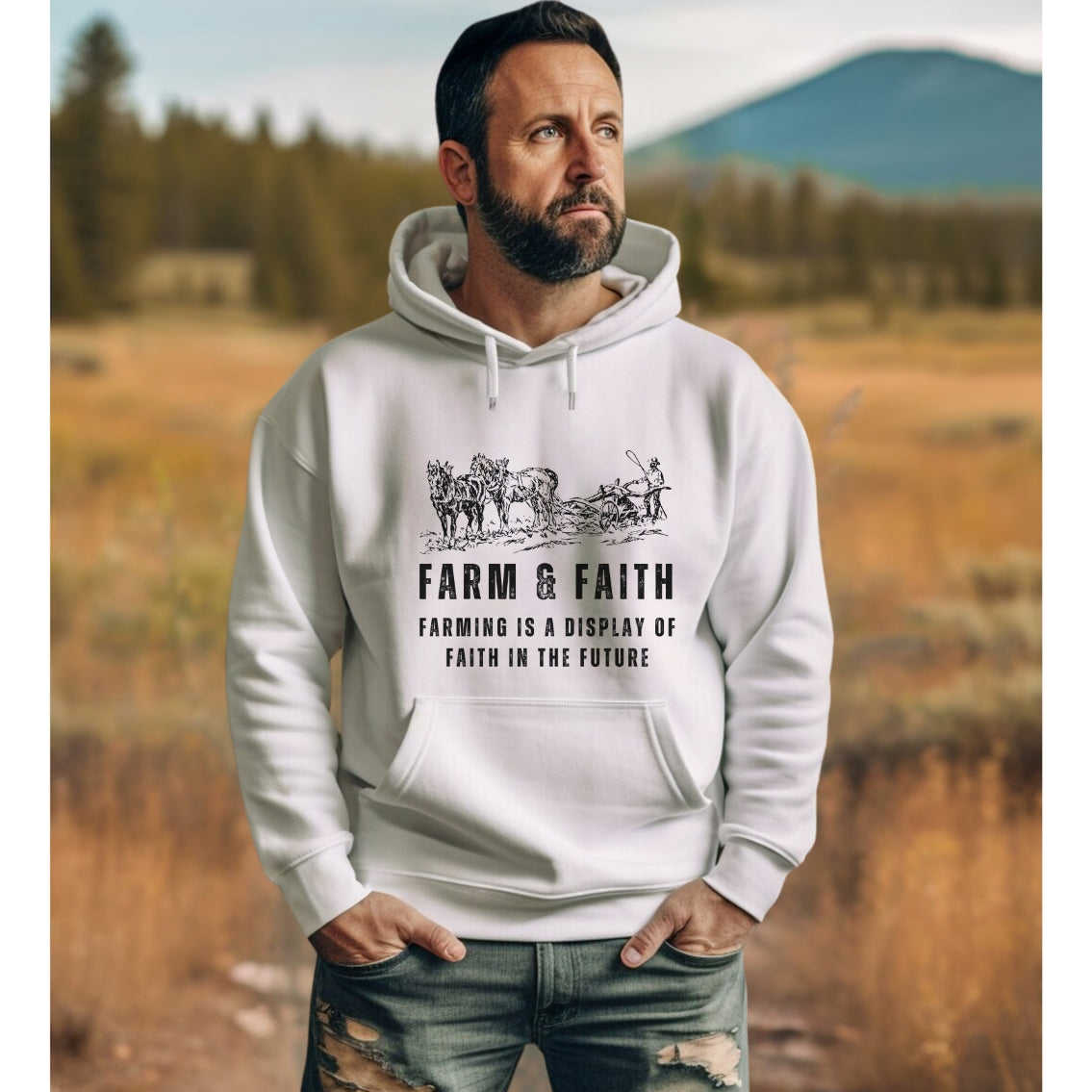 Farm & Faith Hoodie - Comfortable and Stylish Hooded Sweatshirt