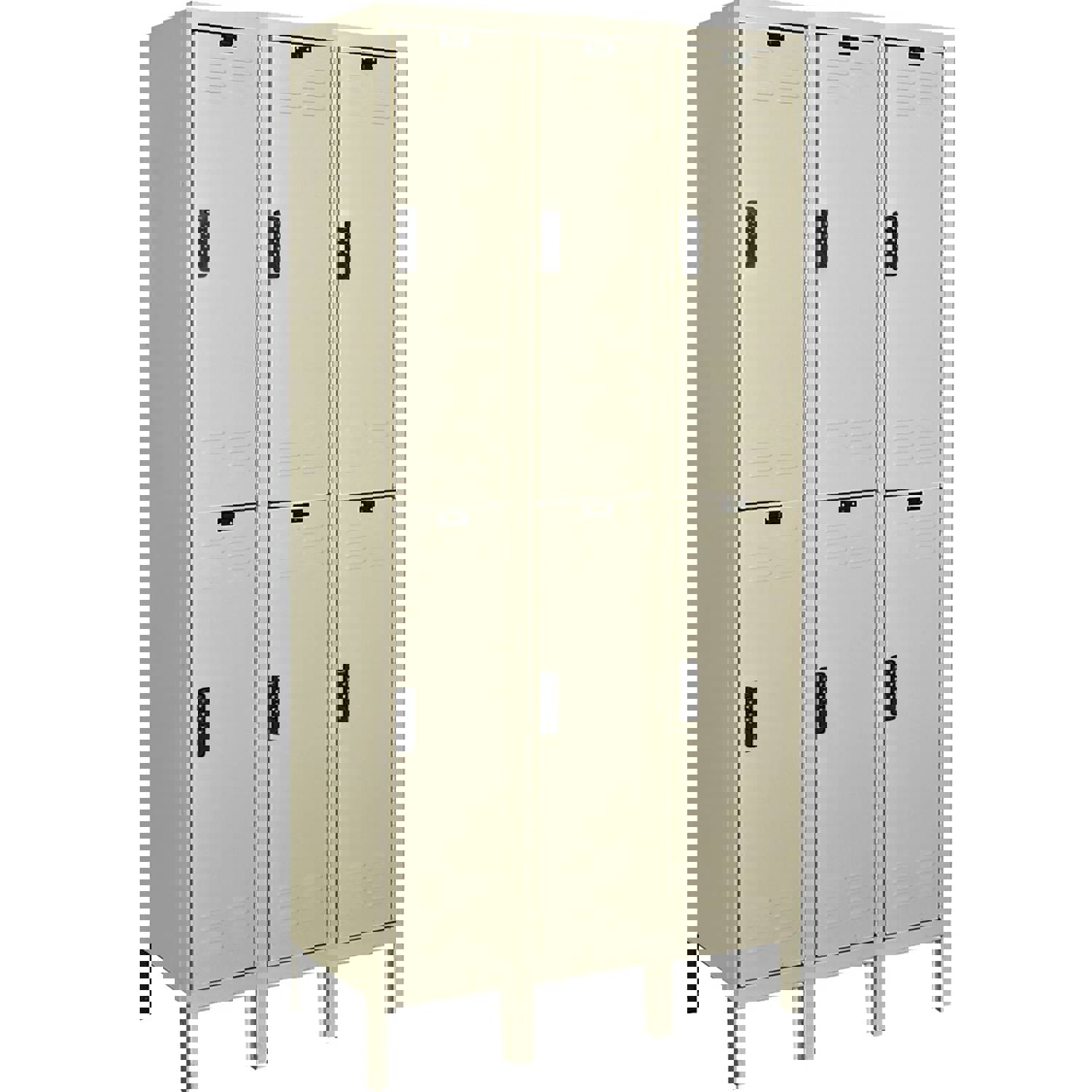 Hallowell DigiTech Electronic Locker - Double Tier, 3-Wide Unassembled (36W x 15D x 78H)