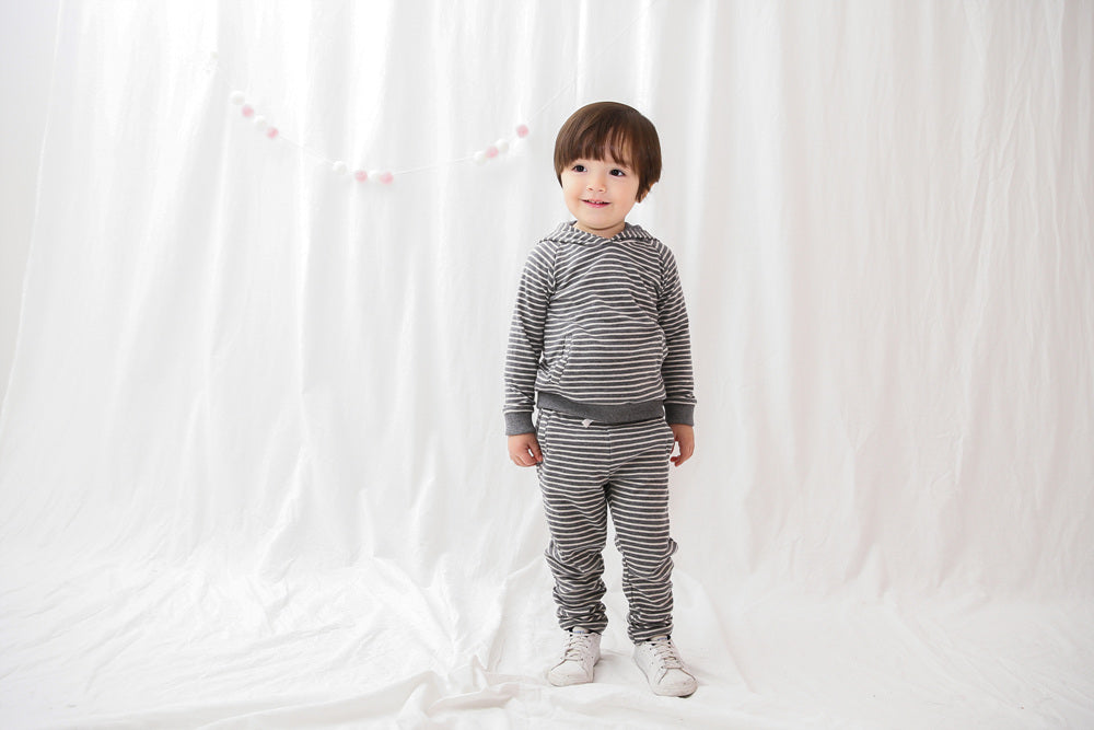 Grey Bengdi Hoodie & Pants Set for Kids