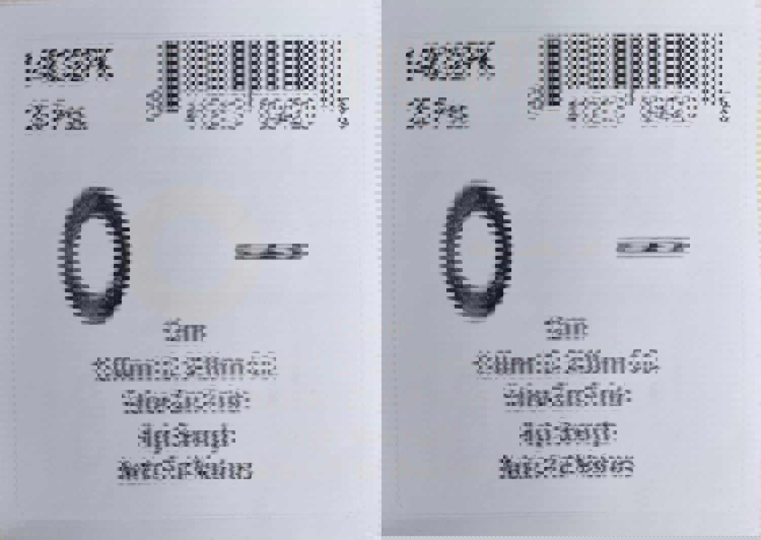 14832PK Harden Metric Flat Washers for Automotive Hardware