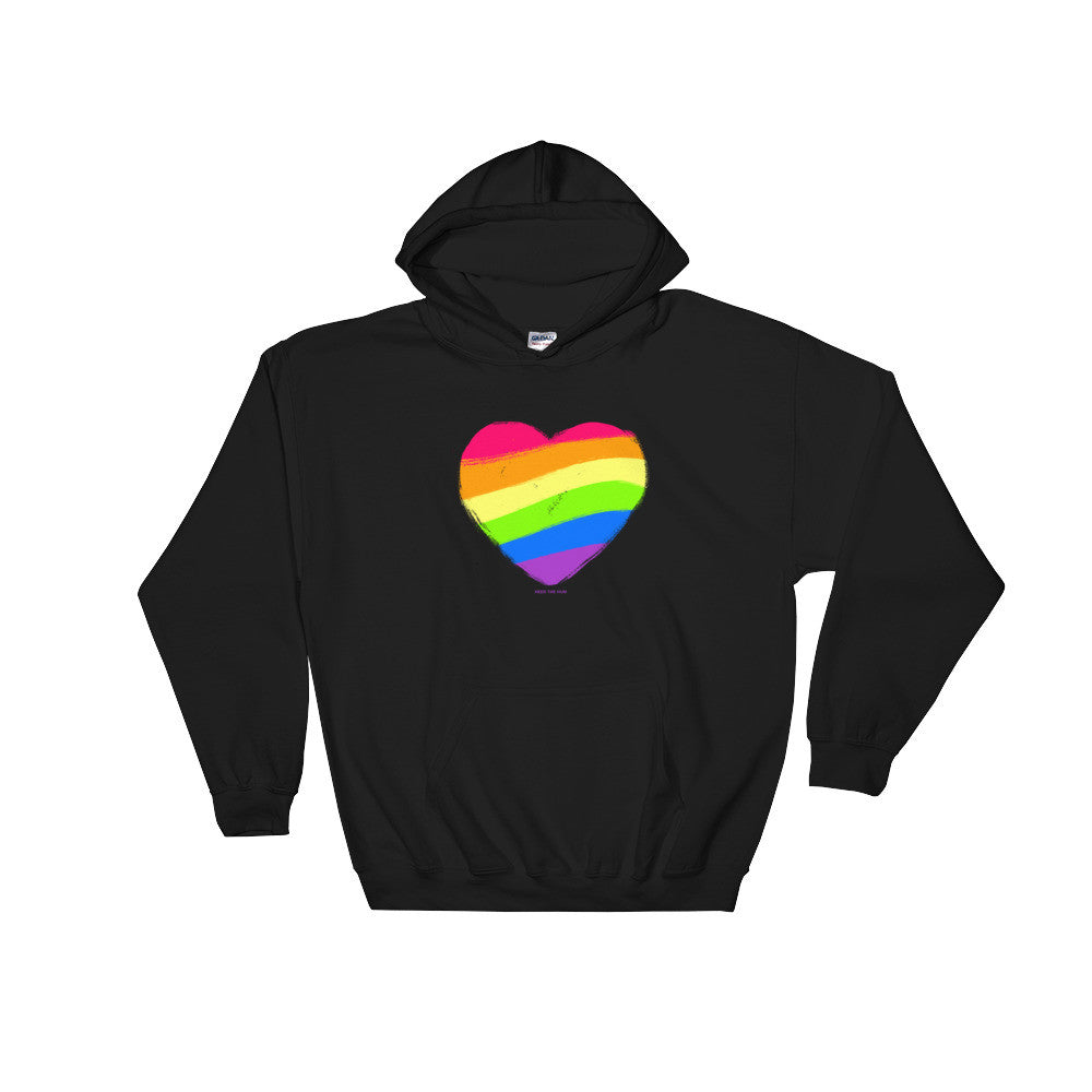 Rainbow Heart Unisex Hooded Sweatshirt - LGBTQ Pride Collection