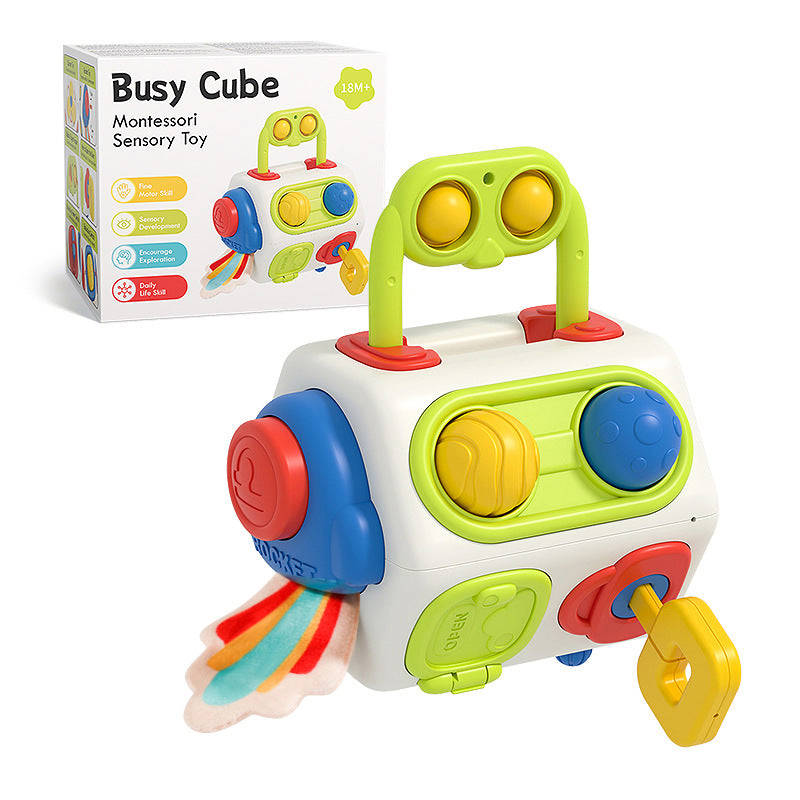 9 In 1 Busy Cube Baby & Toddler Montessori Sensory Toys for 1-3 Year Olds