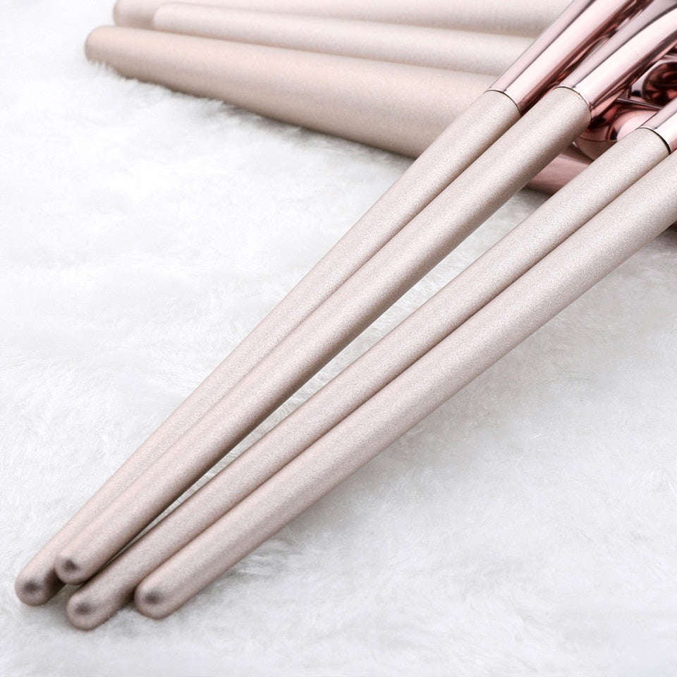 9/10 Pieces Kabuki Makeup Brushes Set For Foundation Powder Blush Eyeshadow Concealer