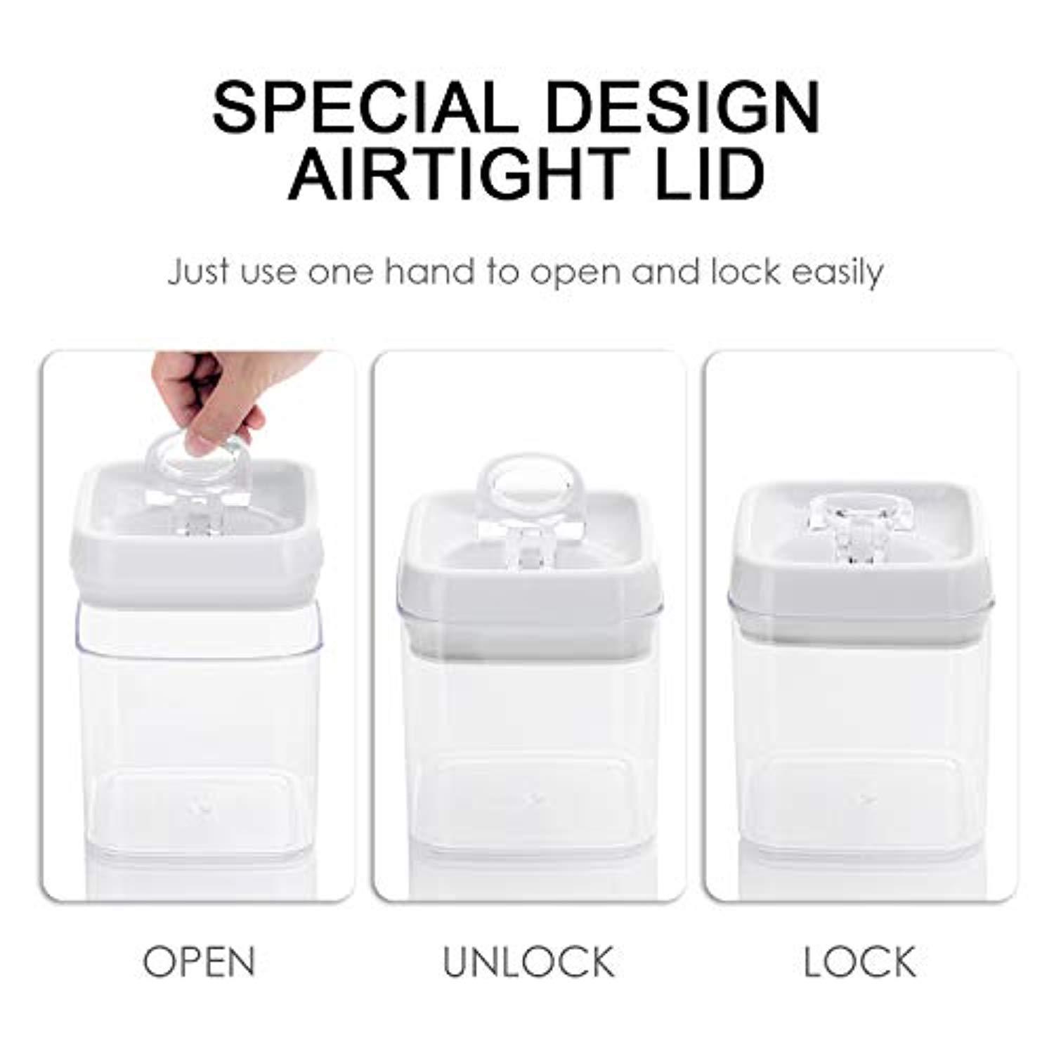 Vtopmart 8-Piece Airtight BPA-Free Plastic Food Storage Containers with Easy Lock Lids