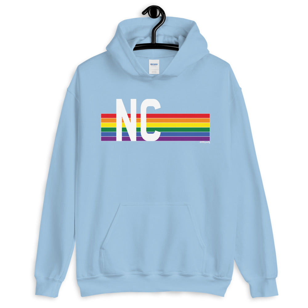 North Carolina Pride Retro Rainbow - Unisex Hoodie