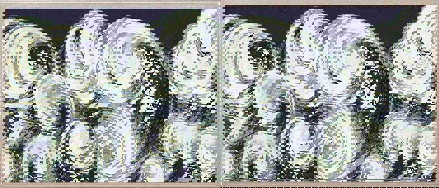 Silver Leaf Wave Art by Natural Curiosities