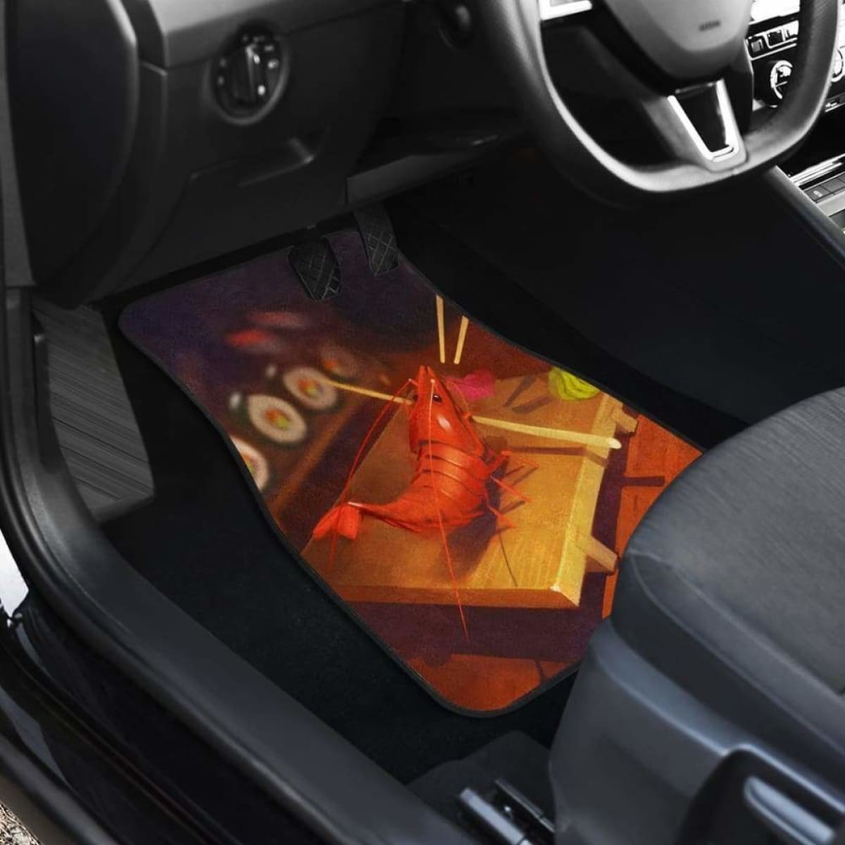 Shrim Food Sushi Cartoon Car Floor Mats Universal Fit 051012 (Set of 4)