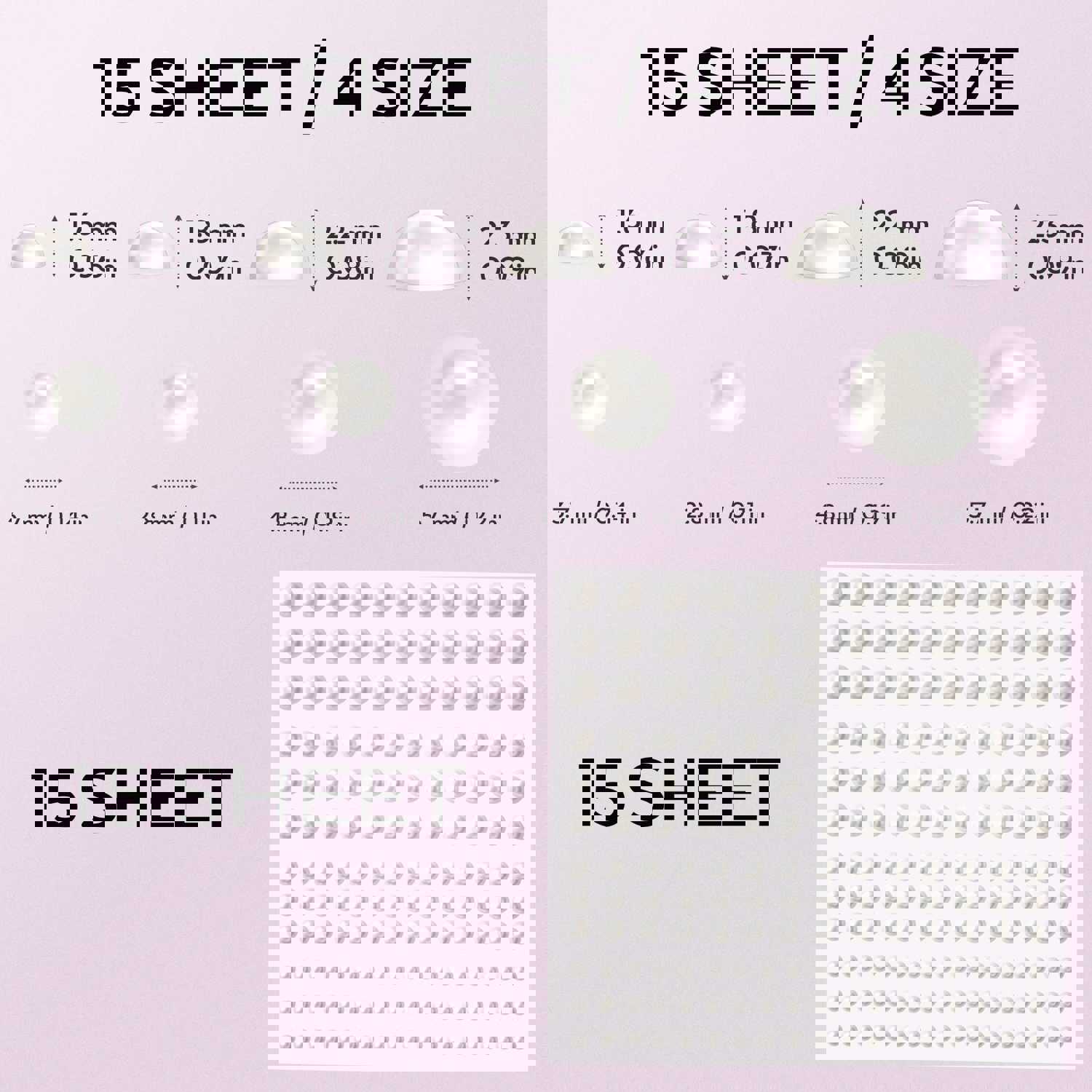 2475 PCS Pearl Stickers Self Adhesive, Nicpro 4 Size Stick On Makeup Pearl Gem White Jewel Decor for Face, Body, Nail, Hair, Phone Art Craft Scrapbooking Embellishments