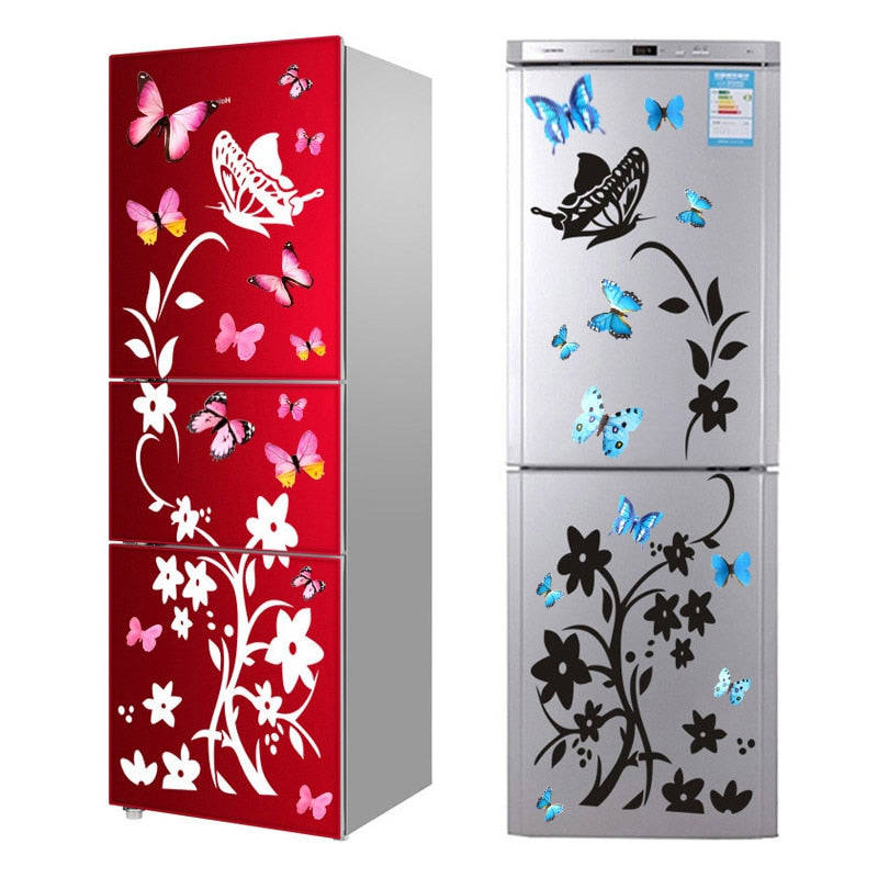 Creative Butterfly Refrigerator Sticker - DIY Wall Decoration for Home and Kitchen
