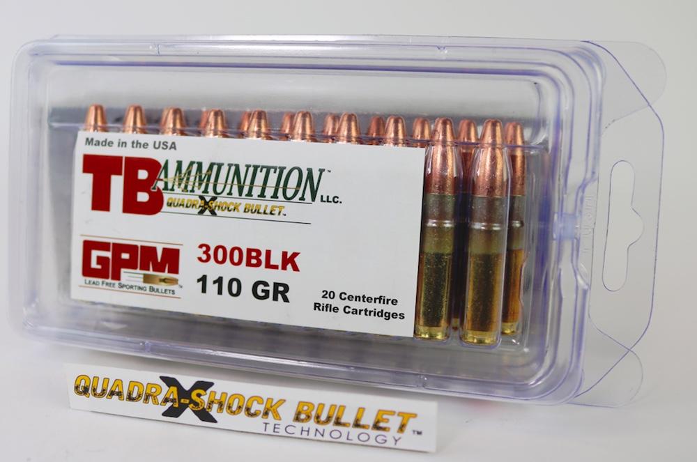 TB Ammunition: 300BLK GPM with Quadra-Shock™ Technology