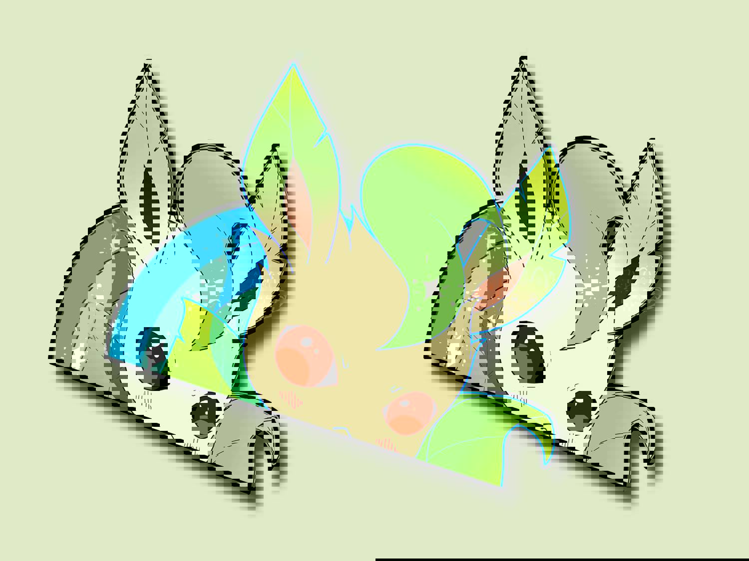 Eeveelution Peekers - Reflective PVC Vinyl Decals for Cars, Laptops, and More