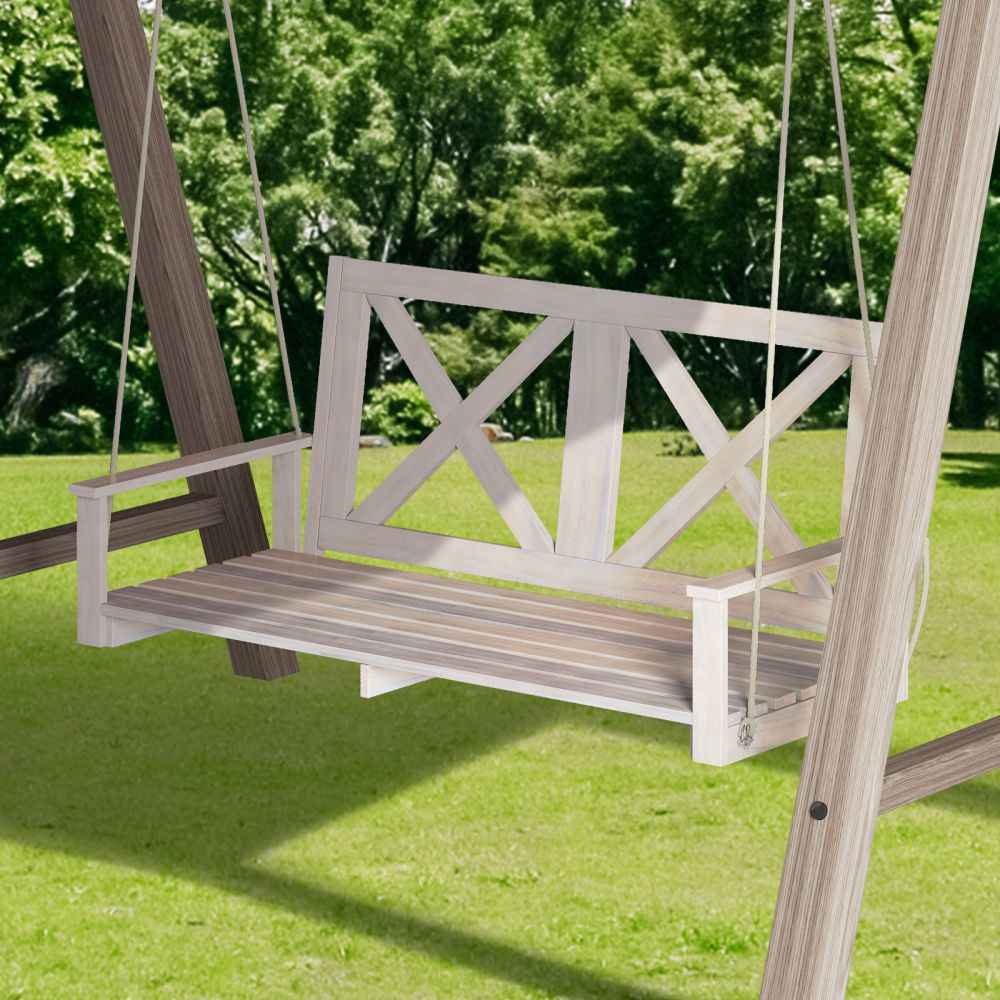 Mjkone 2/3 Seater Outdoor Porch Wood Swing Chair
