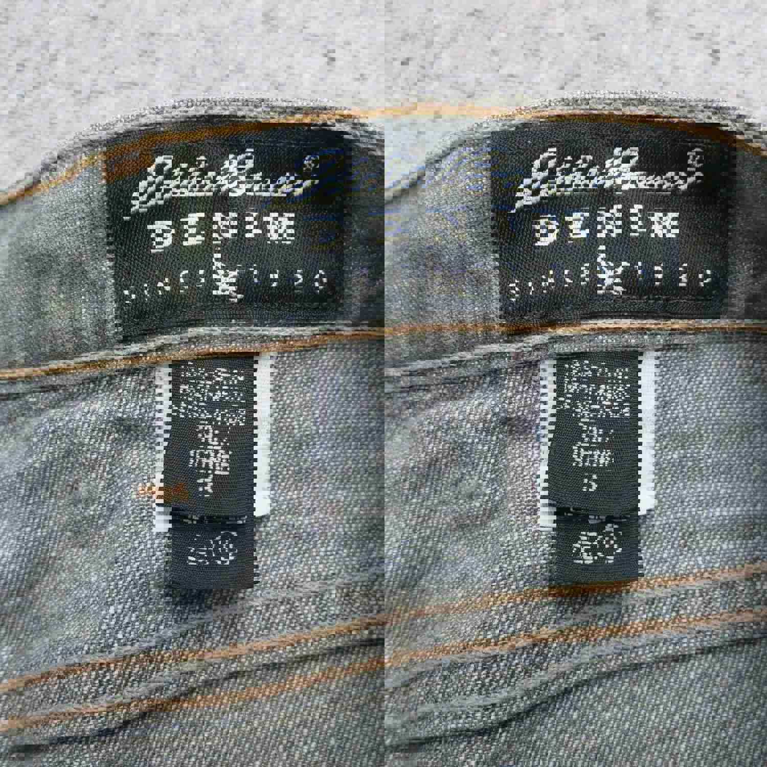 Eddie Bauer Men's 16 Green Straight Leg High Rise Outdoor Jeans - 100% Cotton