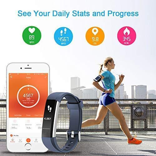 LETSCOM Fitness Tracker with Heart Rate Monitor, Activity & Sleep Tracker for All Ages