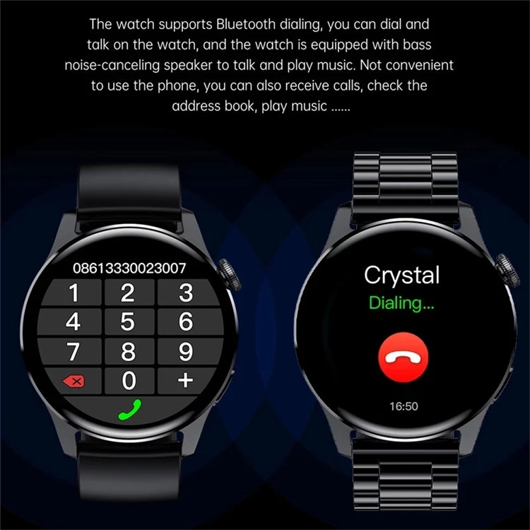 LIGE BW0256 2022 Full Circle Touch Screen Steel Band Luxury Smart Watch for Men - Waterproof Fitness Watch with Call Function