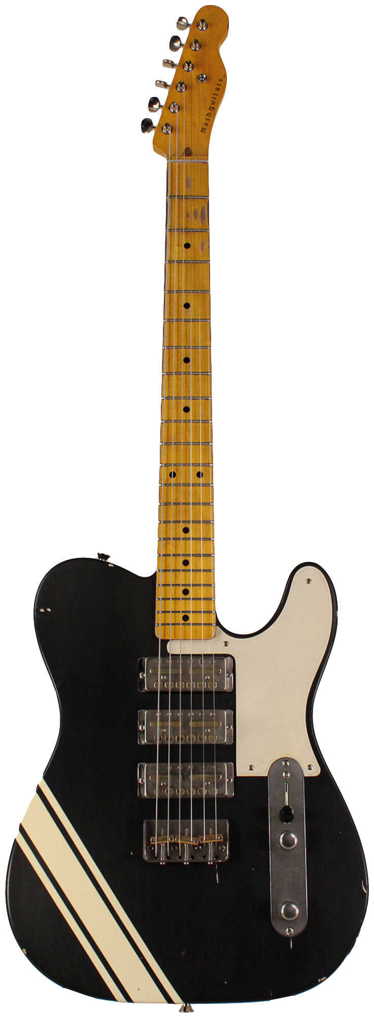 Nash GF-3 Gold Foil Guitar - Black with Competition Stripes & Light Aging