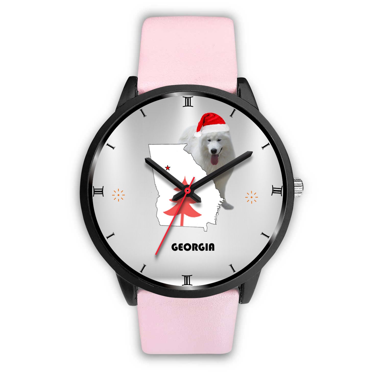 Samoyed Dog Georgia Christmas Special Wrist Watch