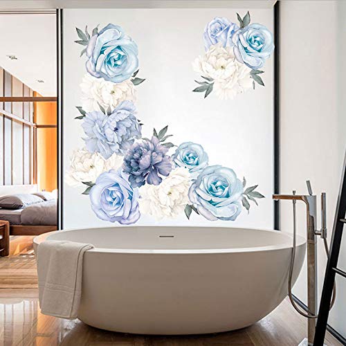 Amaonm Creative Removable 3D Peony Flower Wall Decals - DIY Floral Wall Sticker for Home Decor