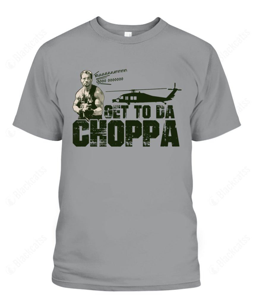 Get To The Da Choppa Chopper Graphic Unisex T-Shirt