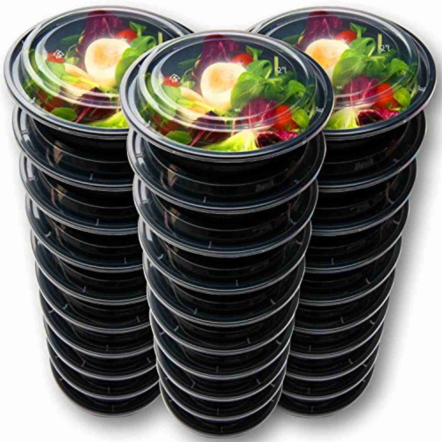 30 Reusable Meal Prep Containers with Lids - BPA Free Food Storage Bowls