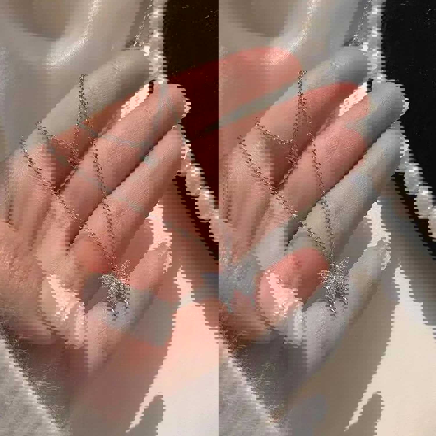 Elegant Butterfly Necklace for Women - Shiny Double Clavicle Chain Pendant Jewelry