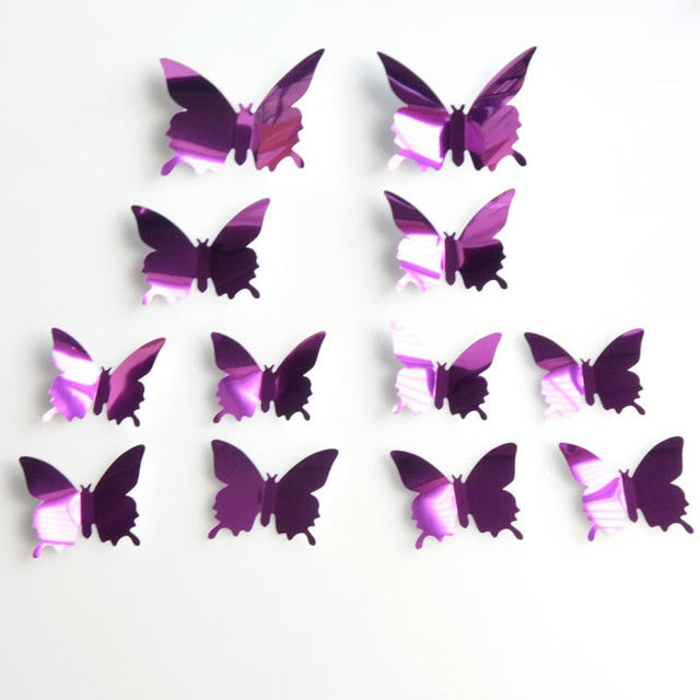 Creative Butterfly Refrigerator Sticker - DIY Wall Decoration for Home and Kitchen