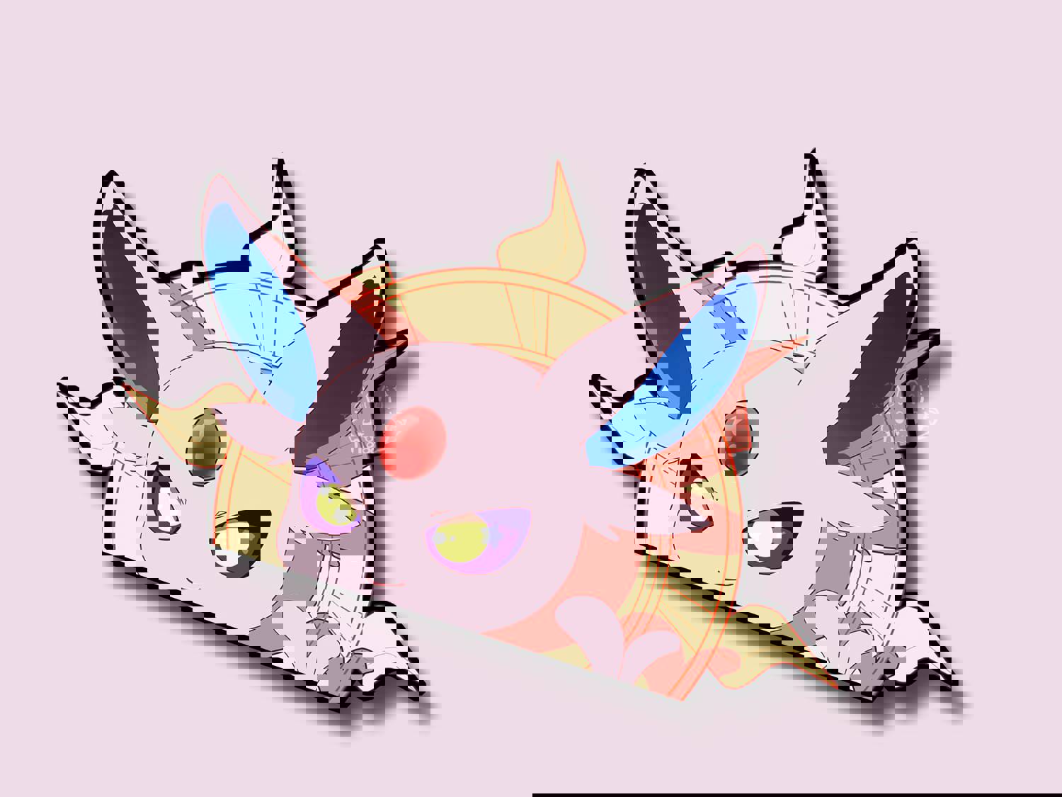 Eeveelution Peekers - Reflective PVC Vinyl Decals for Cars, Laptops, and More