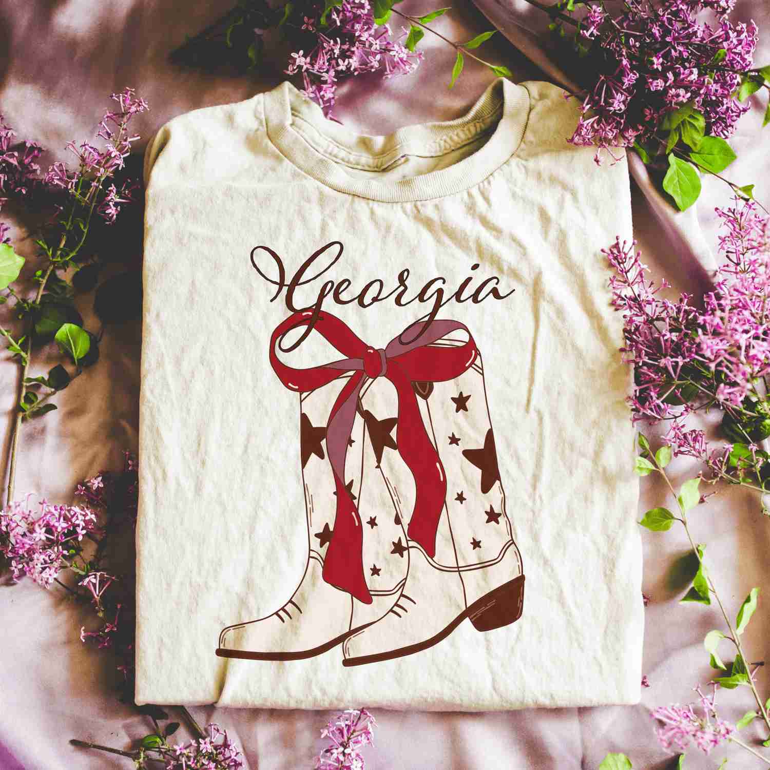 Coquette Inspired Georgia Western Boots T-Shirt