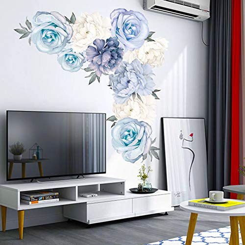 Amaonm Creative Removable 3D Peony Flower Wall Decals - DIY Floral Wall Sticker for Home Decor