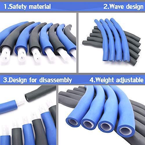 Auoxer Fitness Exercise Weighted Hoola Hoop - Detachable & Adjustable for Fat Burning Workout