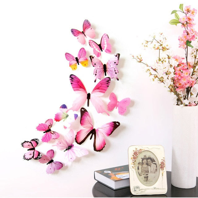 Creative Butterfly Refrigerator Sticker - DIY Wall Decoration for Home and Kitchen