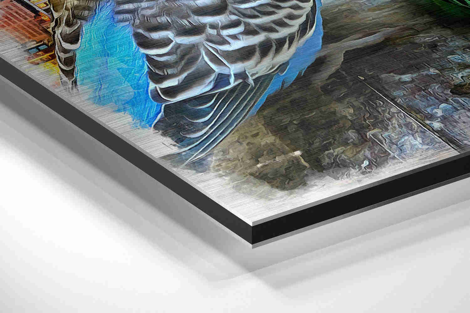 Budgies in Love Brushed Aluminium Dibond Wall Art