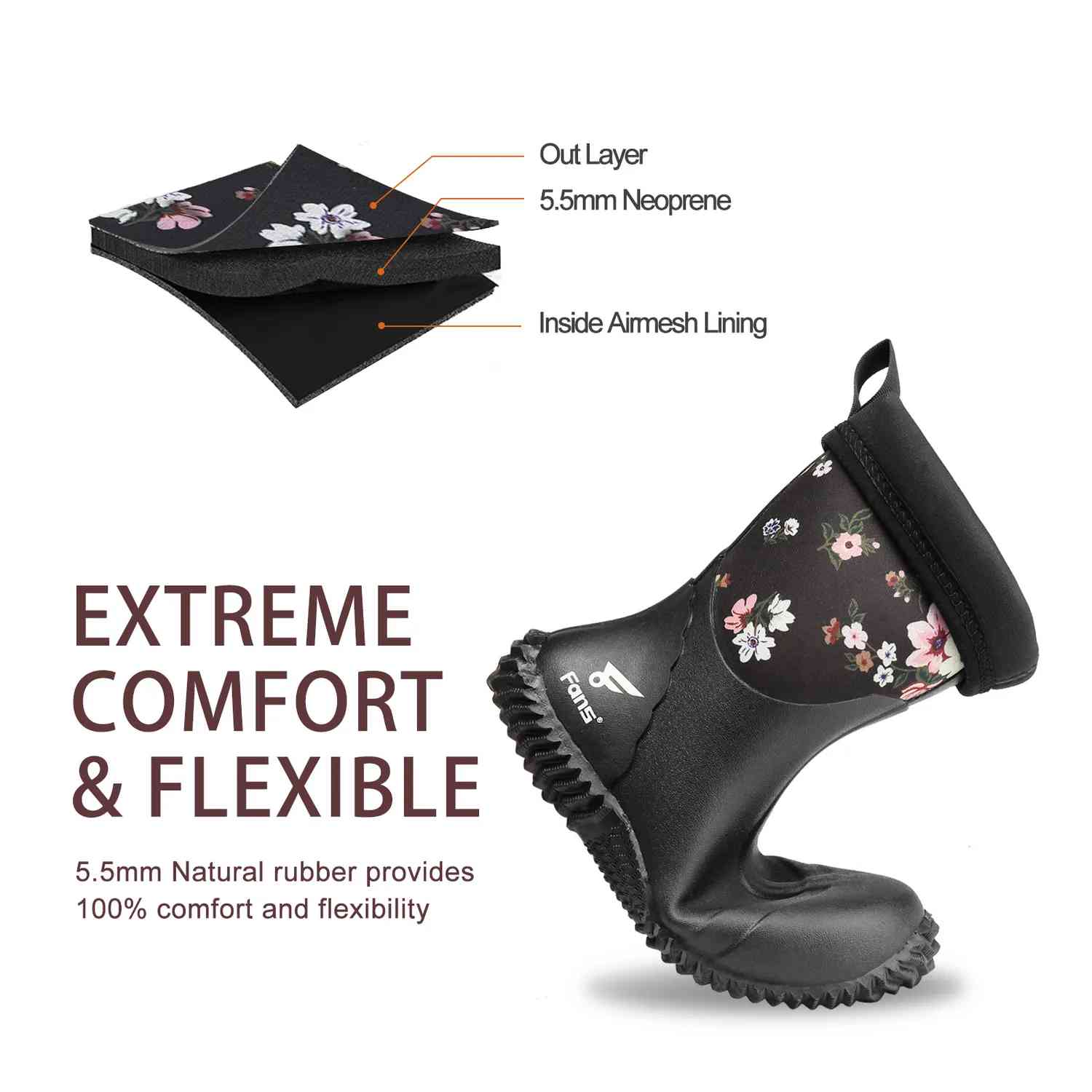 Premium Waterproof Rubber Boots for Women - Comfortable & Durable
