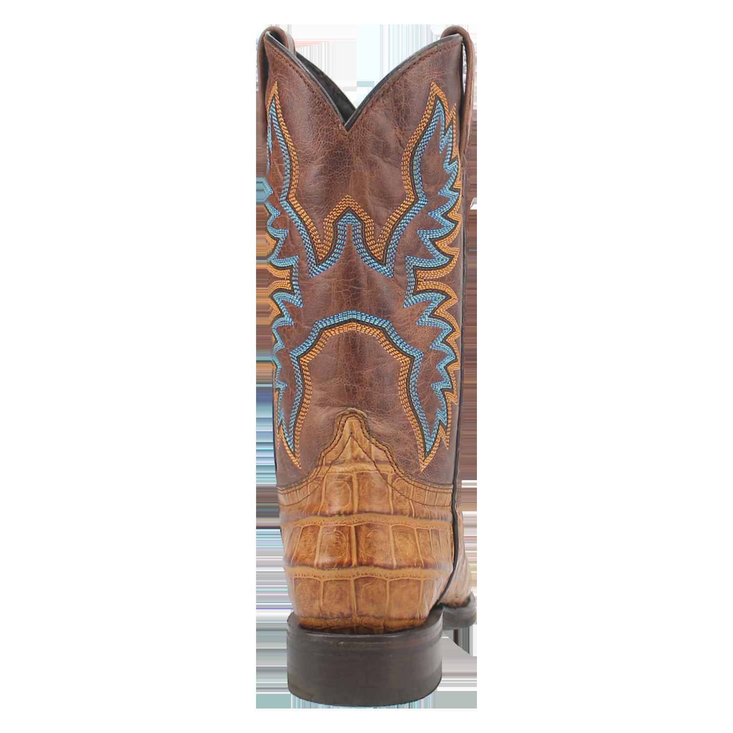 Dingo Tan Gator Print Trail Boss Round Toe Western Boots for Men