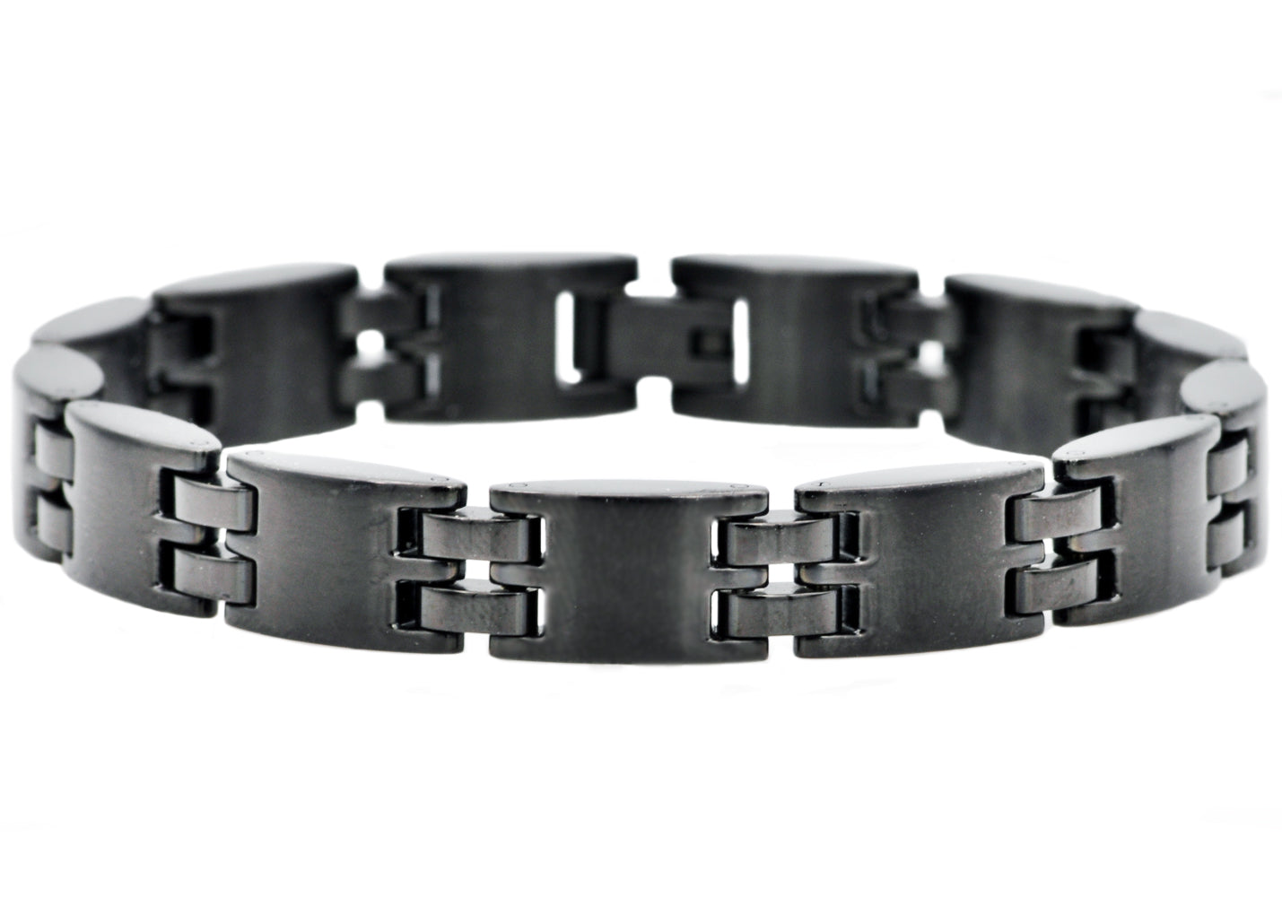 Men's Matte Finish Black Stainless Steel Bracelet