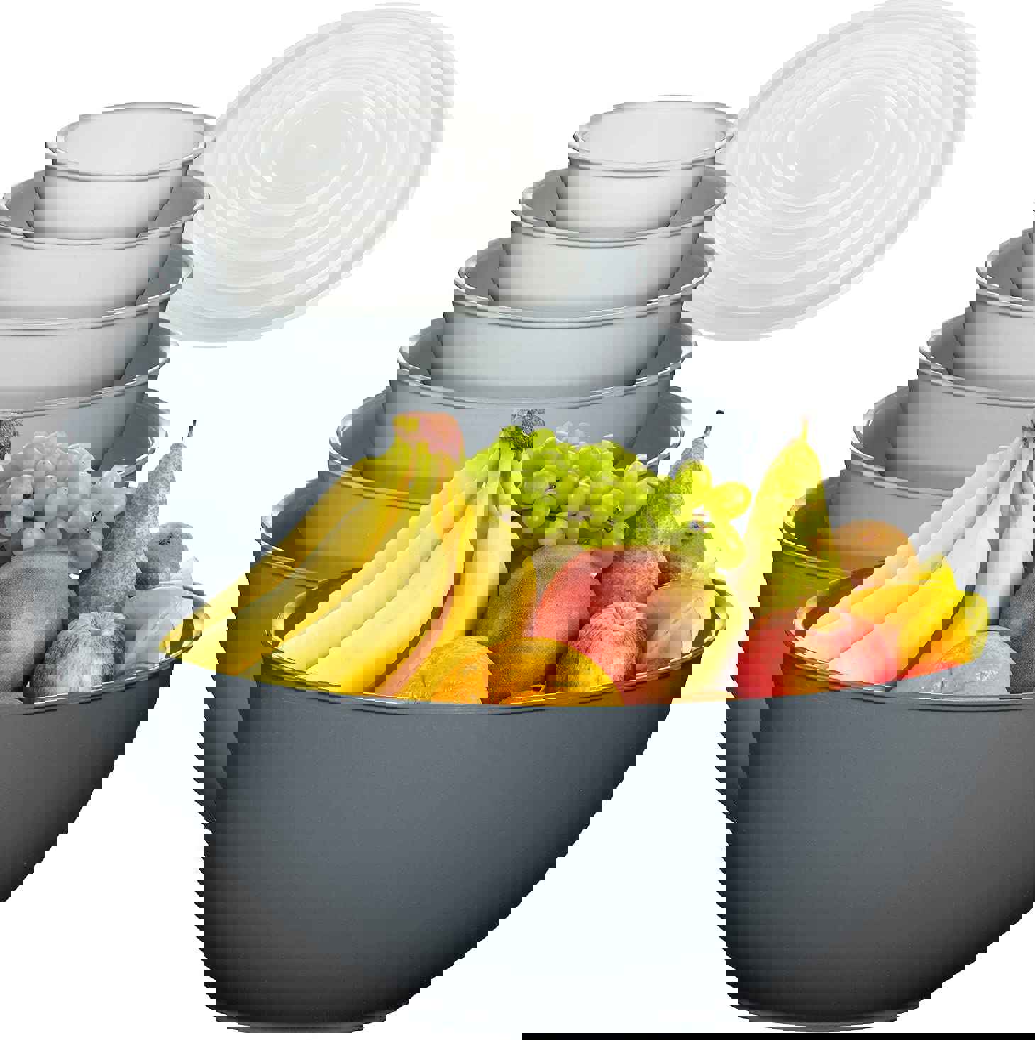 12 Piece Plastic Mixing Bowls Set with Lids - Microwave and Freezer Safe