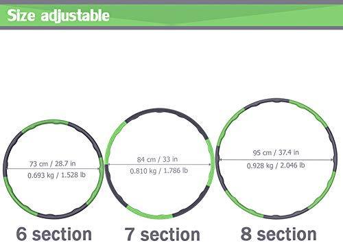 Auoxer Fitness Exercise Weighted Hoola Hoop - Detachable & Adjustable for Fat Burning Workout